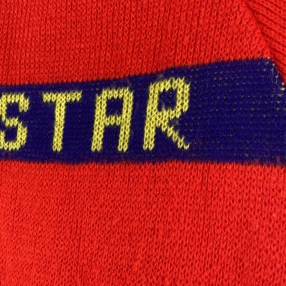 Vintage red short sleeve knit sweater All-Star onesie 18m - Picture 2 of 6